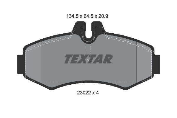 Sada brzdových platničiek kotúčovej brzdy TEXTAR 2302201