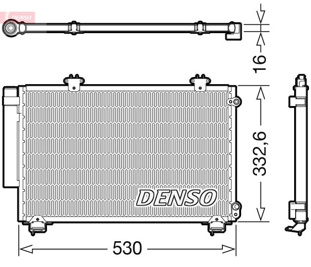 Kondenzátor, klimatizace DENSO DCN50060