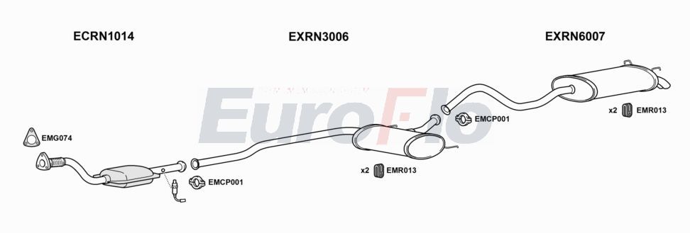 Układ wydechowy EUROFLO RNLAG163001A00