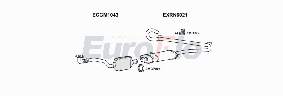 Układ wydechowy EUROFLO RNMAS22D7001A00