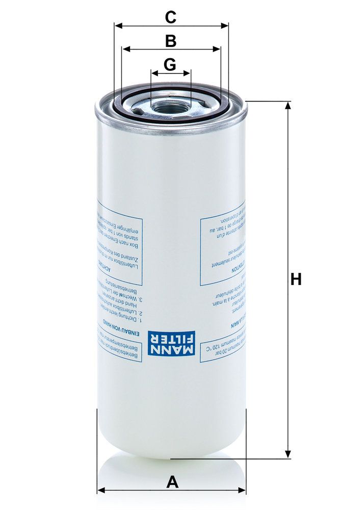 Levně Filtr, technika stlačeného vzduchu MANN-FILTER LB 962/8