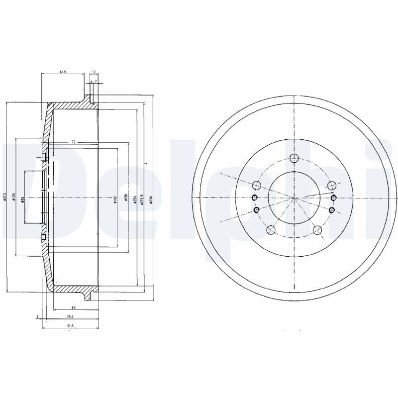 Tambur frana DELPHI BF520