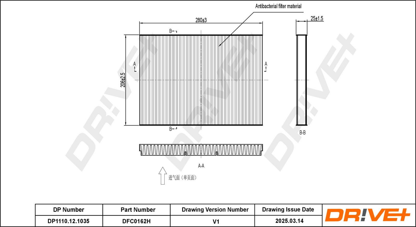 Фильтр, воздух во внутренном пространстве
