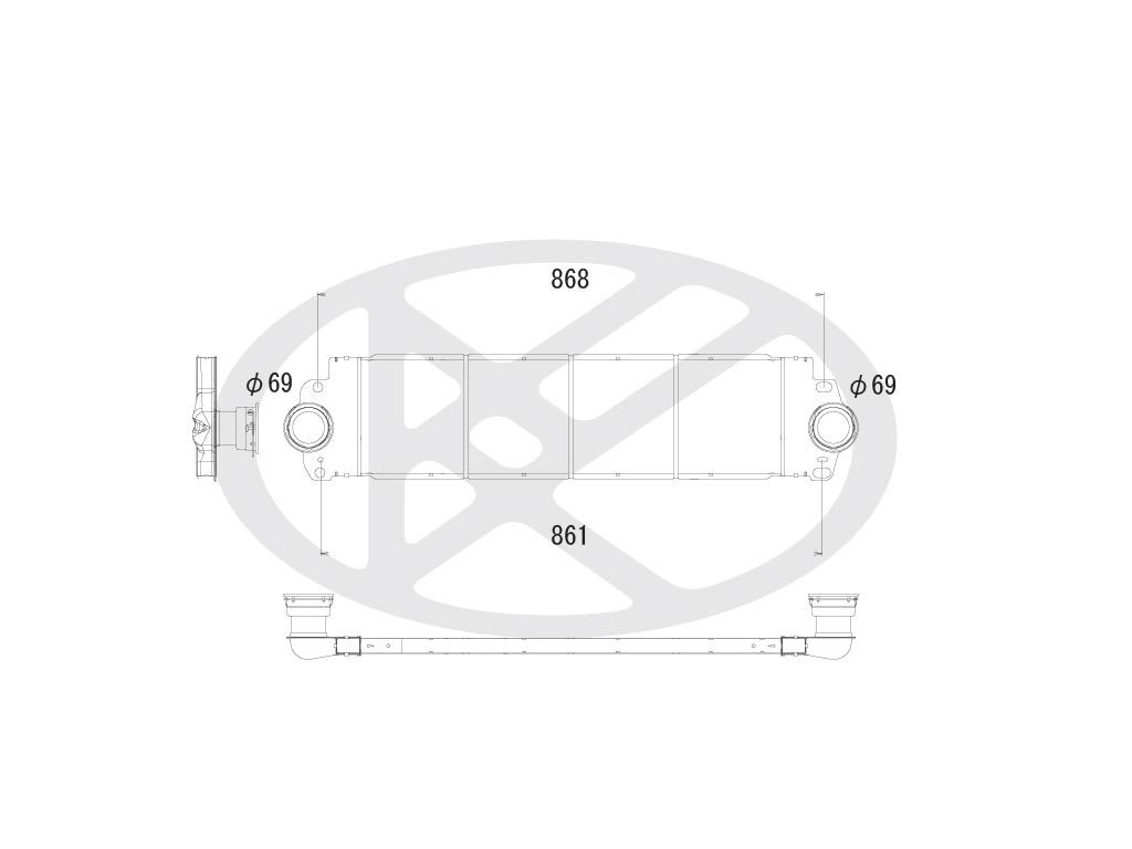Intercooler, compresor KOYORAD IA450176