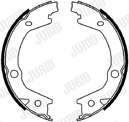 Zestaw szczęk hamulcowych, hamulec postojowy JURID 362532J