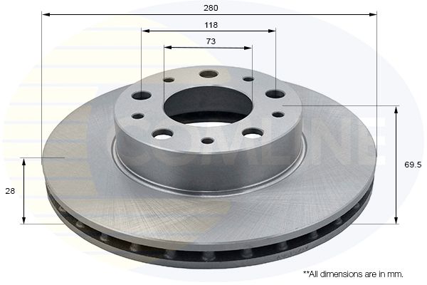 Tarcza hamulcowa COMLINE ADC1571V