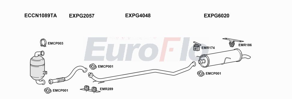 Układ wydechowy EUROFLO CNC416D4001