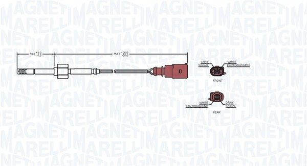Levně Čidlo, teplota výfukových plynů MAGNETI MARELLI 172000187010