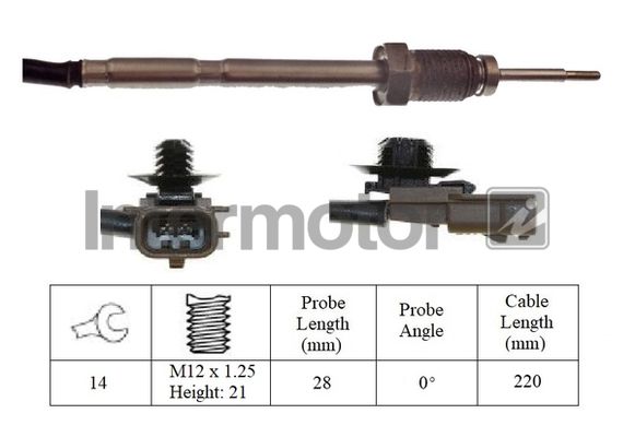 czujnik, temperatura spalin INTERMOTOR 27012