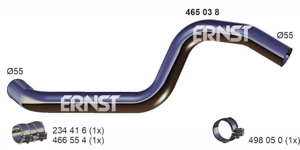 Teava de reparatie, filtru particule ERNST Set 465038
