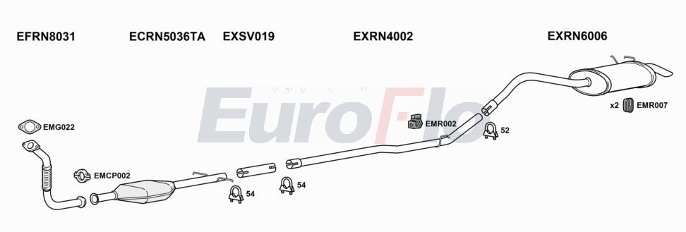 Układ wydechowy EUROFLO RNKAN19D6001B
