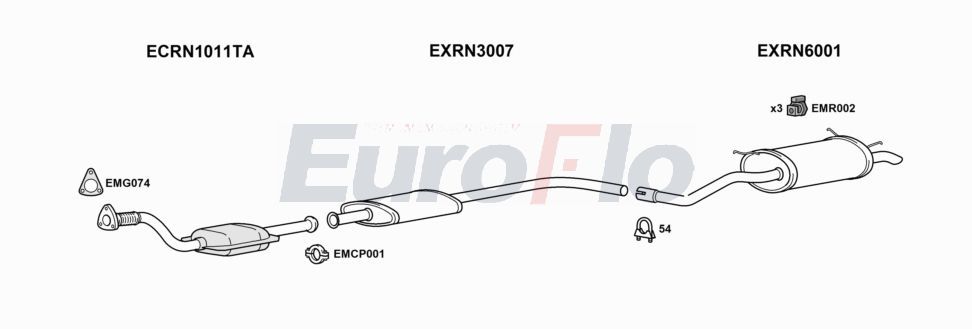 Układ wydechowy EUROFLO RNSCE206004B