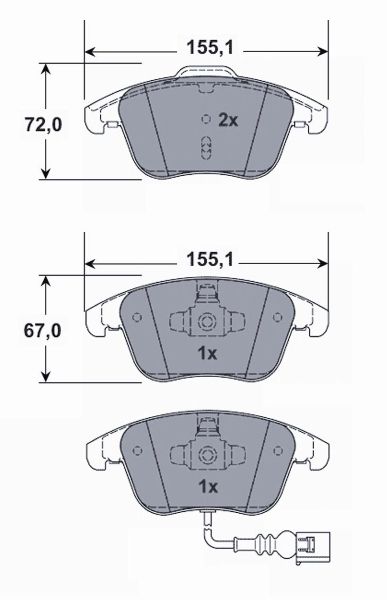 set placute frana,frana disc MTR MT486