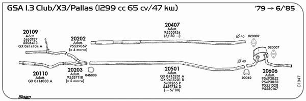 Układ wydechowy SIGAM CI047