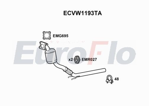 Katalizator EUROFLO 6C0254501SX