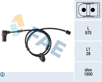 Czujnik, prędkość obrotowa koła FAE 78053