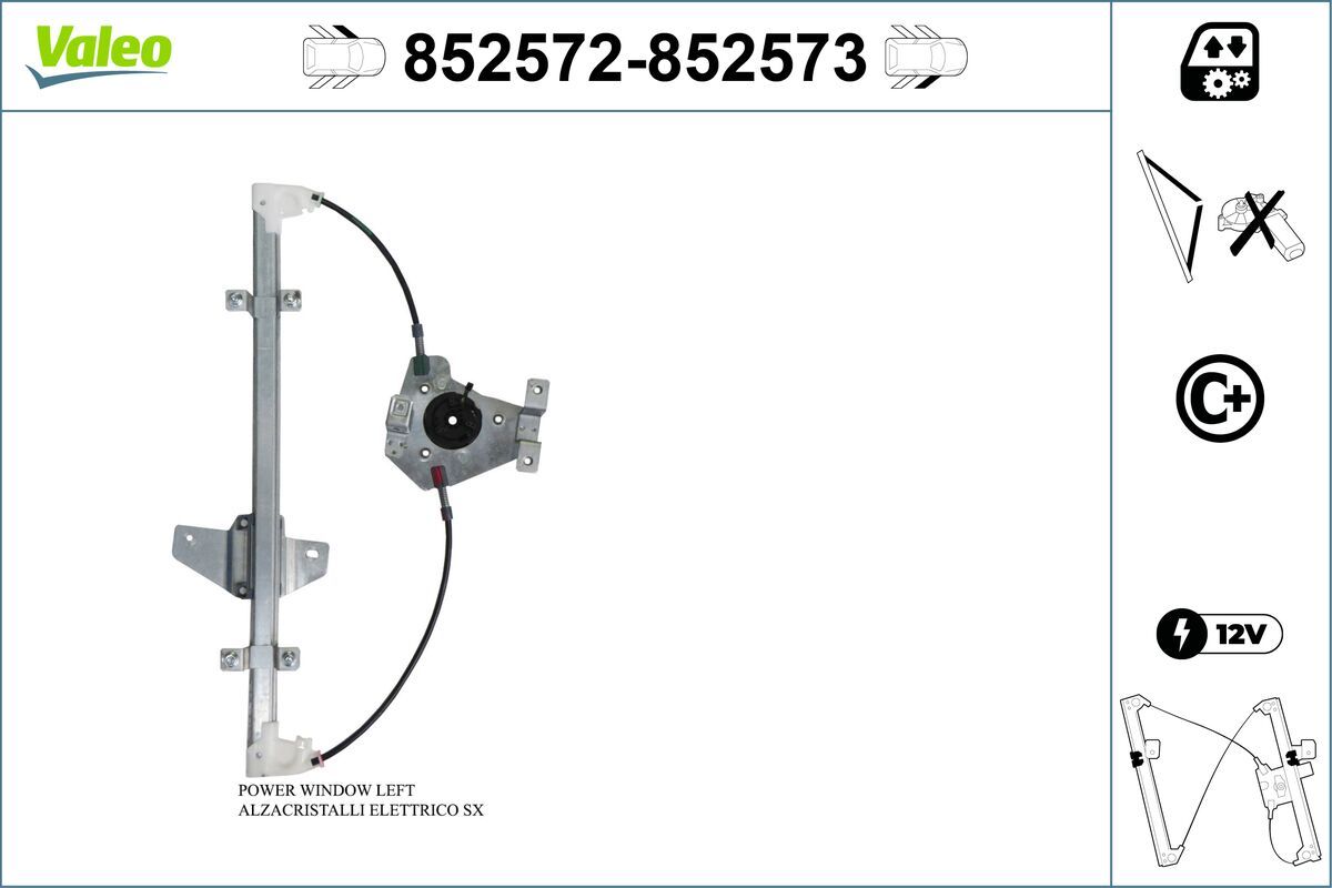Mecanism actionare geam VALEO 852572