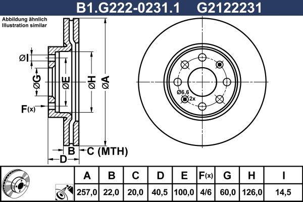Tarcza hamulcowa GALFER B1.G222-0231.1