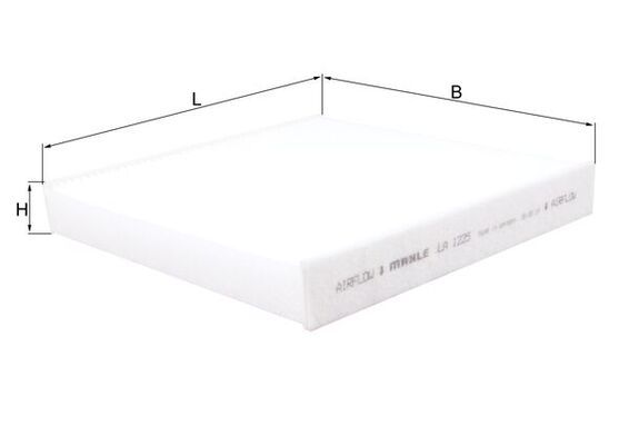 Filtr, wentylacja przestrzeni pasażerskiej KNECHT LA 1225