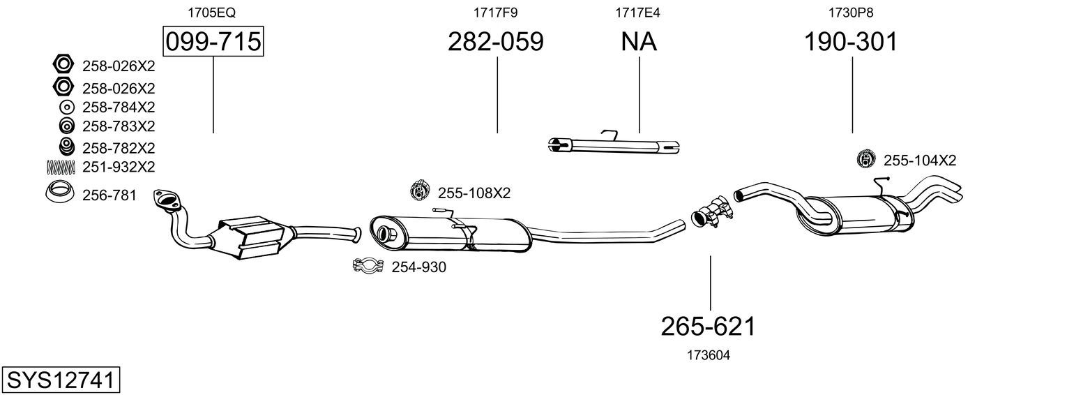Układ wydechowy BOSAL SYS12741