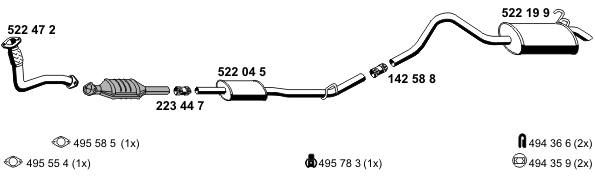 Układ wydechowy ERNST 100292