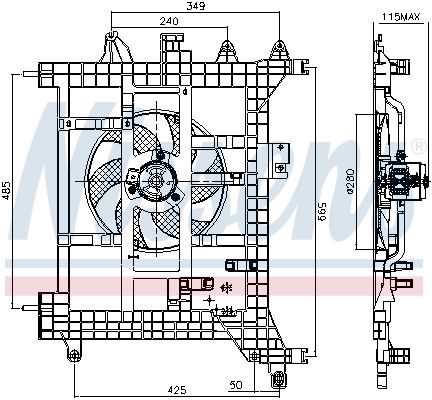 Ventilateur, refroidissement du moteur