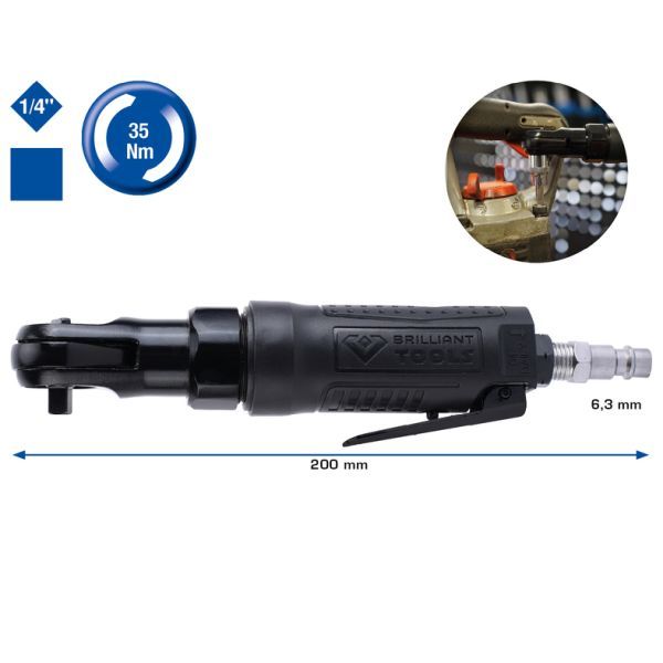 Mașină de înșurubat cu clichet (aer comprimat) BRILLIANT TOOLS BT160601