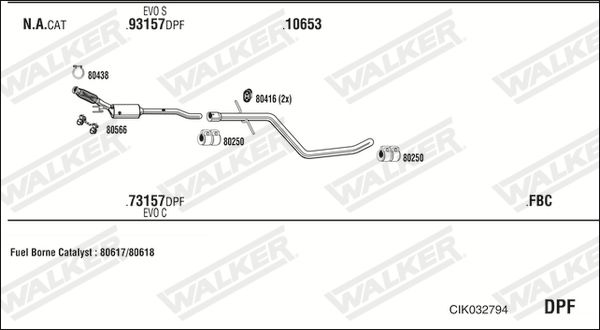Układ wydechowy WALKER CIK032794