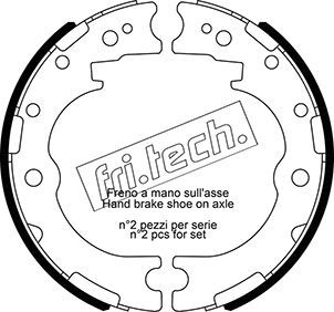 Zestaw szczęk hamulcowych, hamulec postojowy FRI.TECH. 1115.332