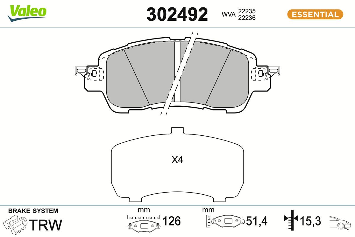 Комплект тормозных колодок, дисковый тормоз