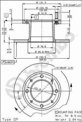 Tarcza hamulcowa AP 14016