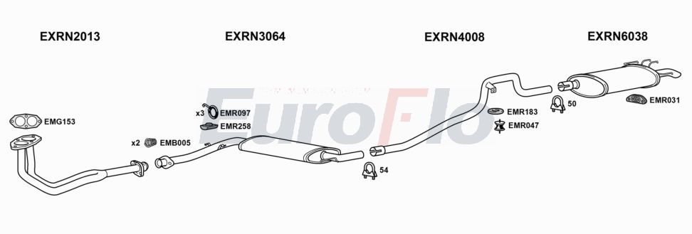 Układ wydechowy EUROFLO RNESP206001