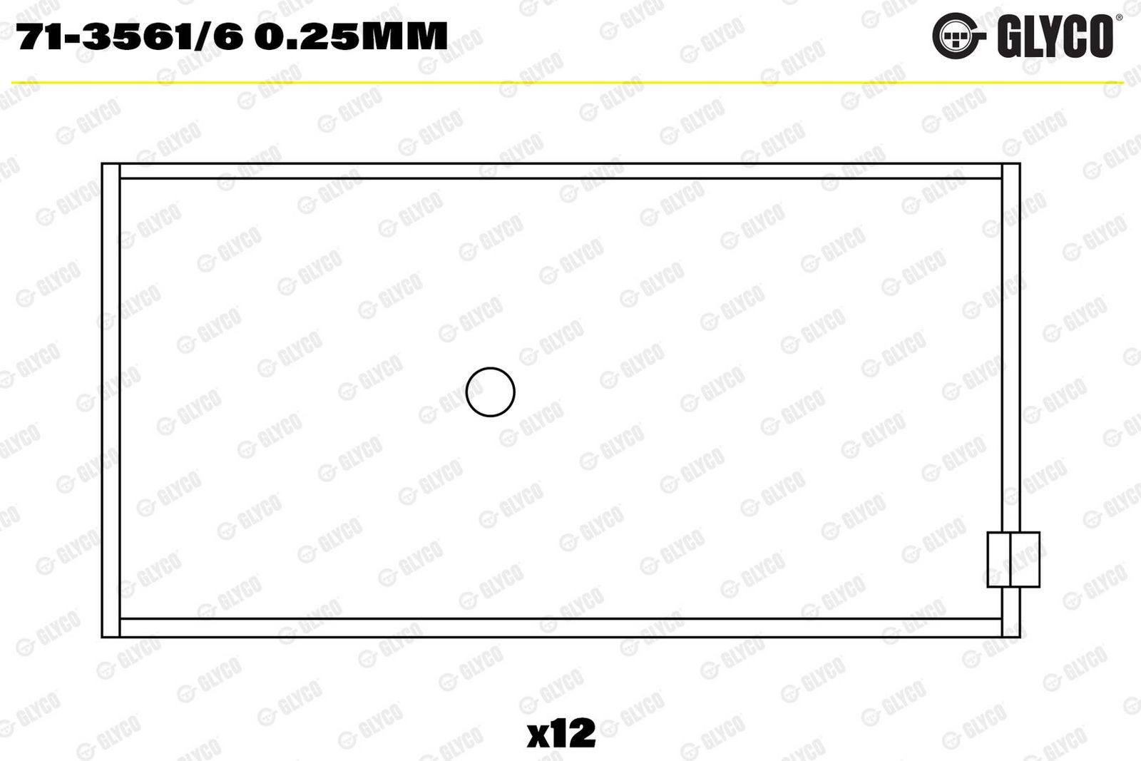 Cuzinet bielă GLYCO 71-3561/6 0.25mm