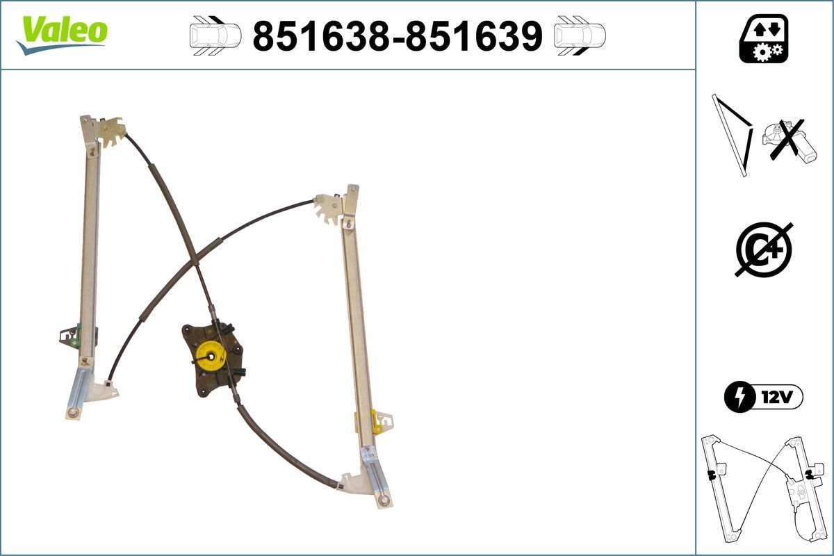 Mecanism actionare geam VALEO 851638