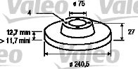Tarcza hamulcowa VALEO 186242