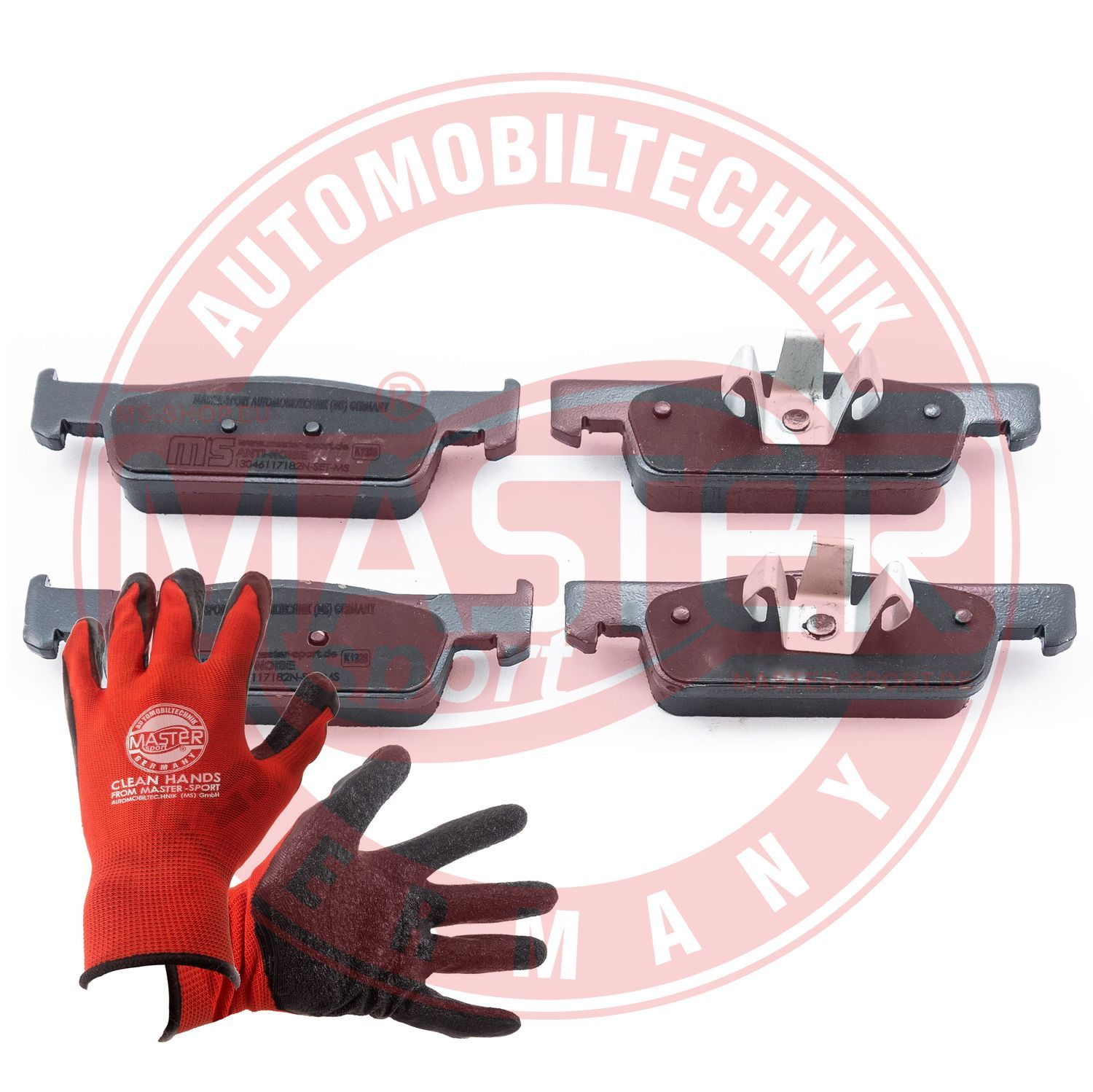 Zestaw klocków hamulcowych, hamulce tarczowe MASTER-SPORT GERMANY 13046117182N-SET-MSP