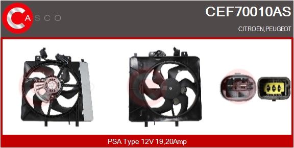 Elektromotor, větrák chladiče CASCO CEF70010AS