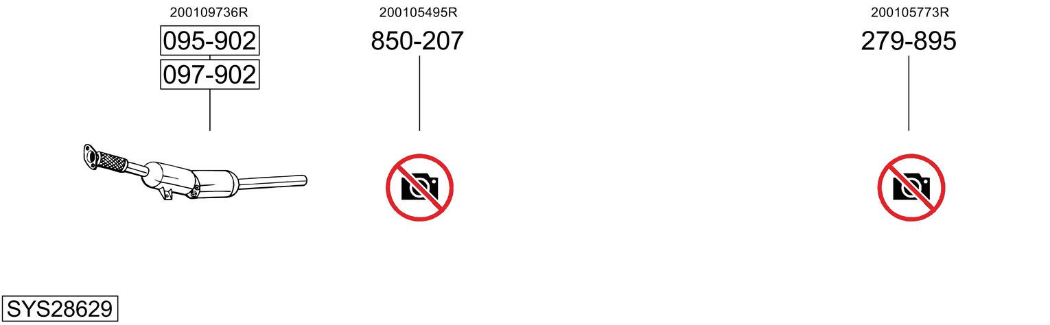 Układ wydechowy BOSAL SYS28629