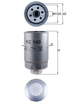 Palivový filter MAHLE KC 140