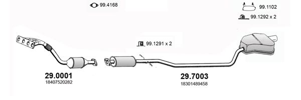 Układ wydechowy ASSO ART4412