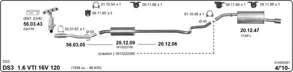 Układ wydechowy IMASAF 514000281