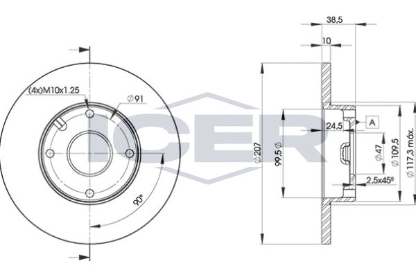 Tarcza hamulcowa ICER 78BD7702-2