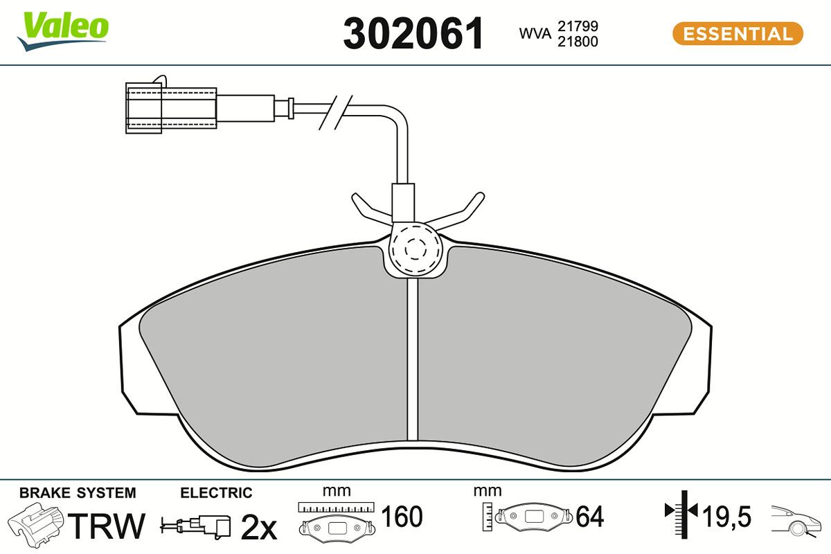 Комплект тормозных колодок, дисковый тормоз