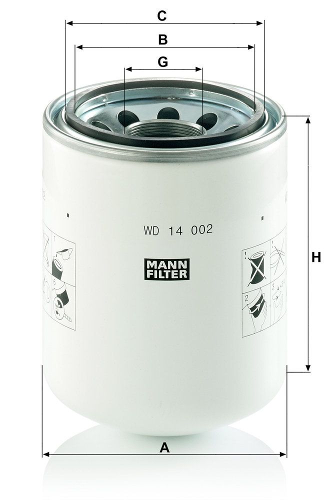 Levně Filtr, pracovní hydraulika MANN-FILTER WD 14 002