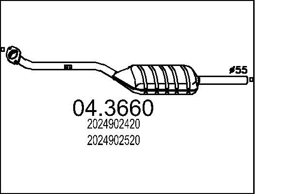 Katalizator MTS 2104901019