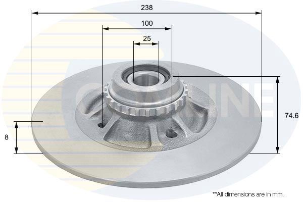 Tarcza hamulcowa COMLINE ADC3026