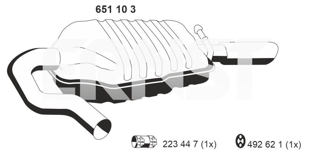 Toba esapament finala ERNST 651103