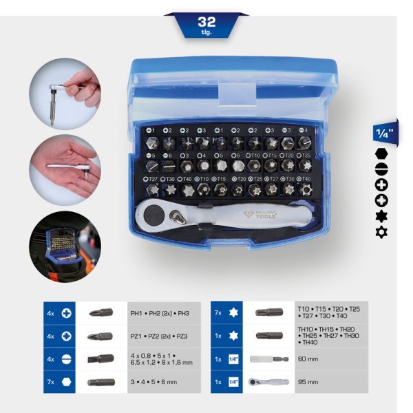Set biti surubelnita BRILLIANT TOOLS BT053532