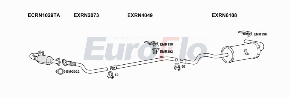 Układ wydechowy EUROFLO RNMEG15D2001