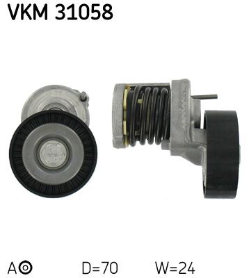 Rolka napinacza, pasek klinowy wielorowkowy SKF VKM 31058